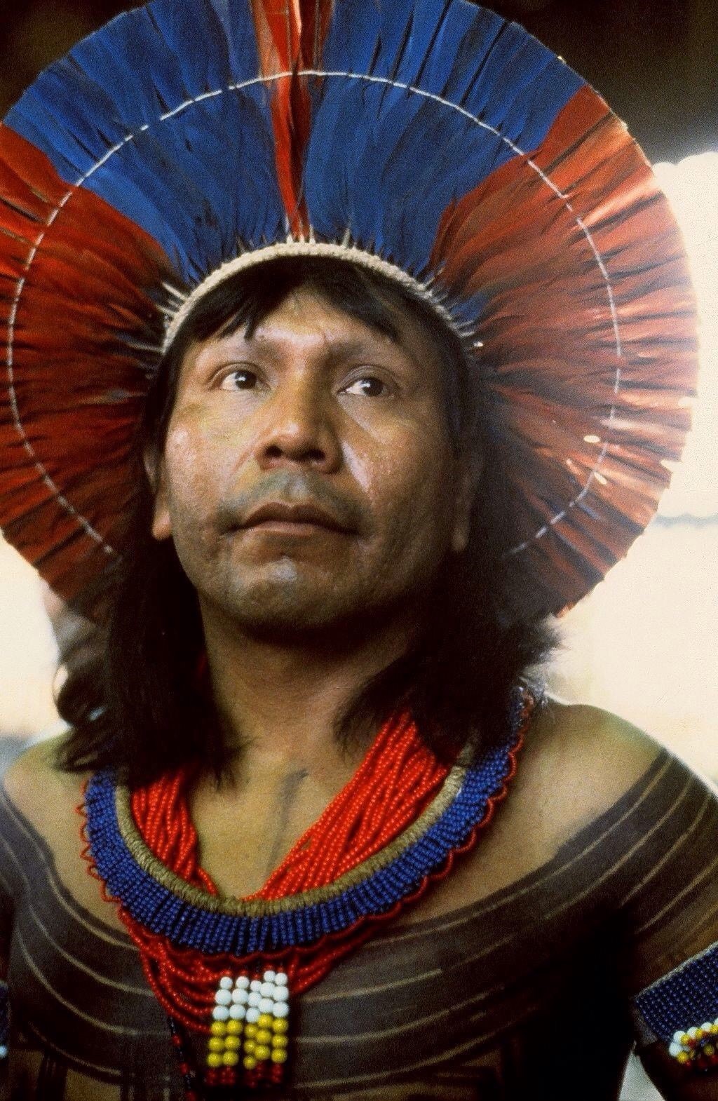 Cacique Panara, indigenous chief of the Kayapo tribe of the state